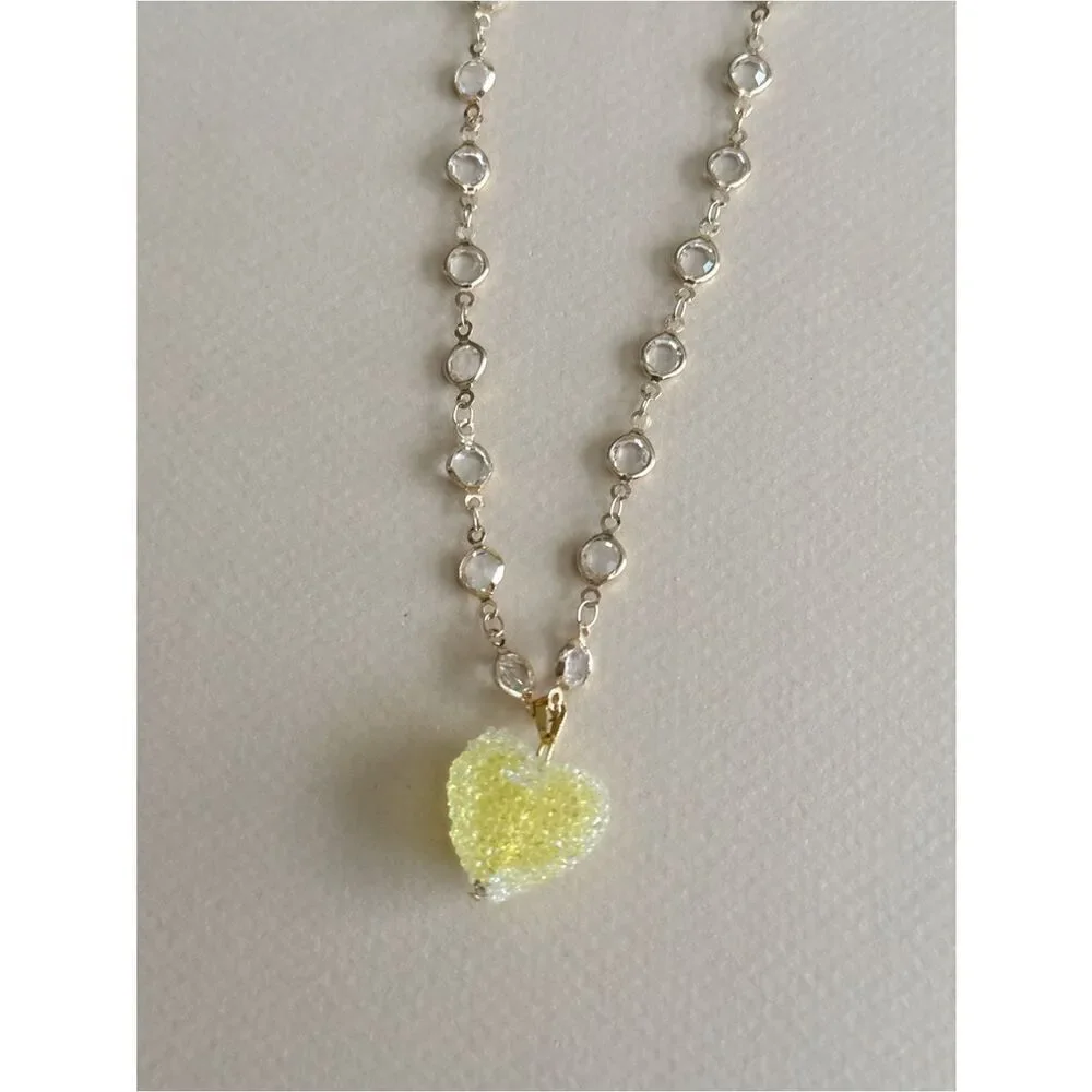 Crystal heart necklace N2076